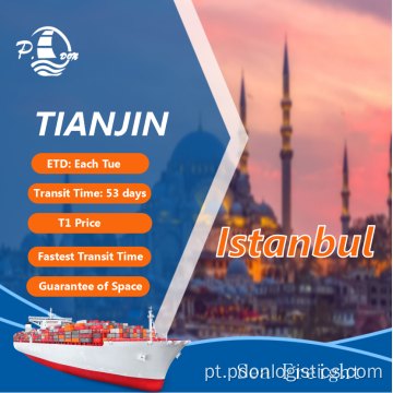 Frete marinho de Tianjin para Istambul